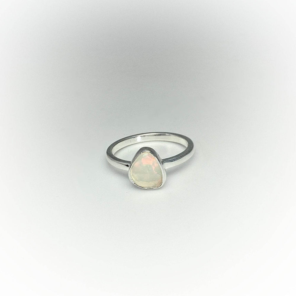 Faceted Ethiopian Fire Opal Ring-Rocks and Gems Canada