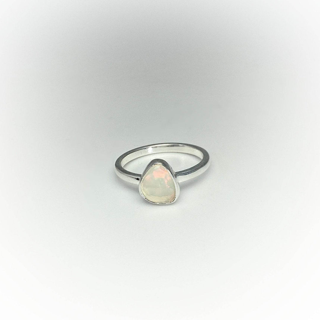 Faceted Ethiopian Fire Opal Ring-Rocks and Gems Canada
