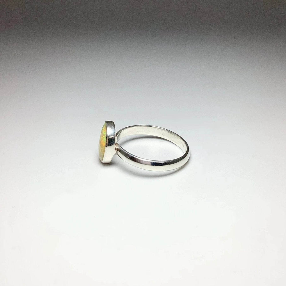 Faceted Ethiopian Fire Opal Ring-Rocks and Gems Canada