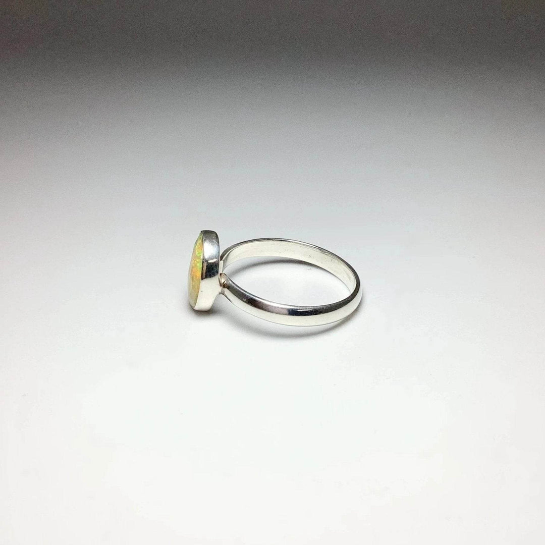 Faceted Ethiopian Fire Opal Ring-Rocks and Gems Canada