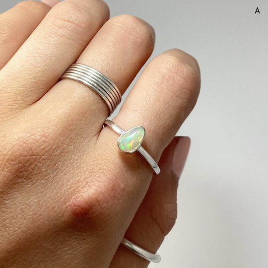 Faceted Ethiopian Fire Opal Ring-Rocks and Gems Canada