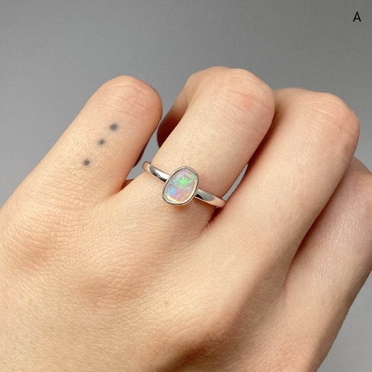 Faceted Ethiopian Fire Opal Ring-Rocks and Gems Canada