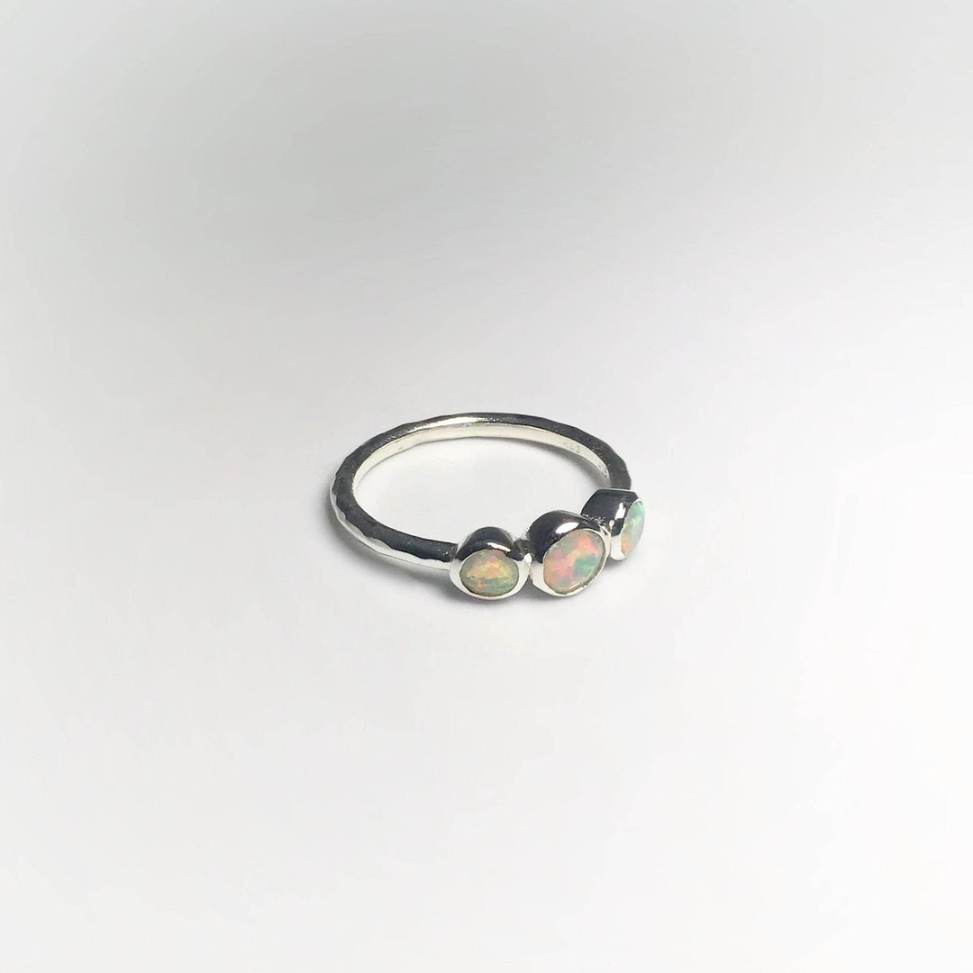Faceted Ethiopian Fire Opal Ring-Rocks and Gems Canada