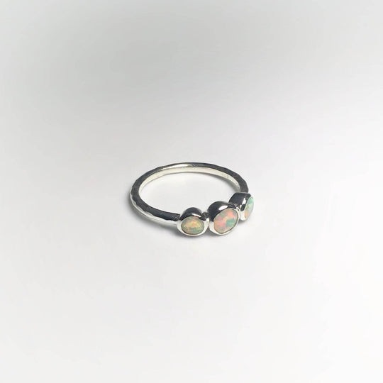 Faceted Ethiopian Fire Opal Ring-Rocks and Gems Canada
