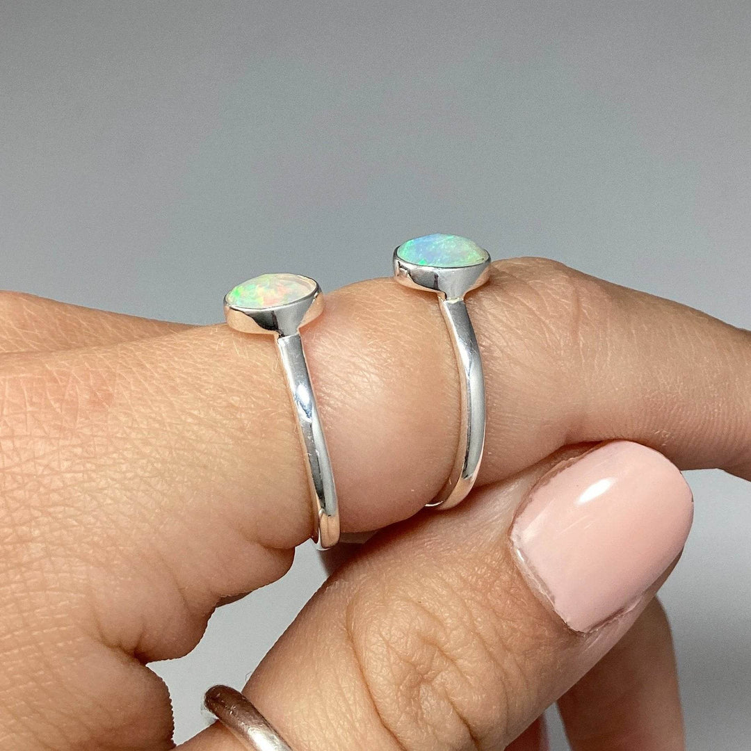 Faceted Ethiopian Fire Opal Ring-Rocks and Gems Canada
