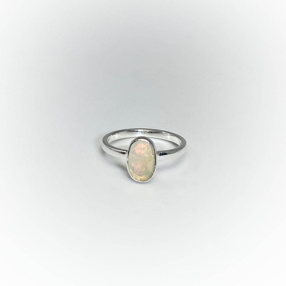 Faceted Ethiopian Fire Opal Ring-Rocks and Gems Canada