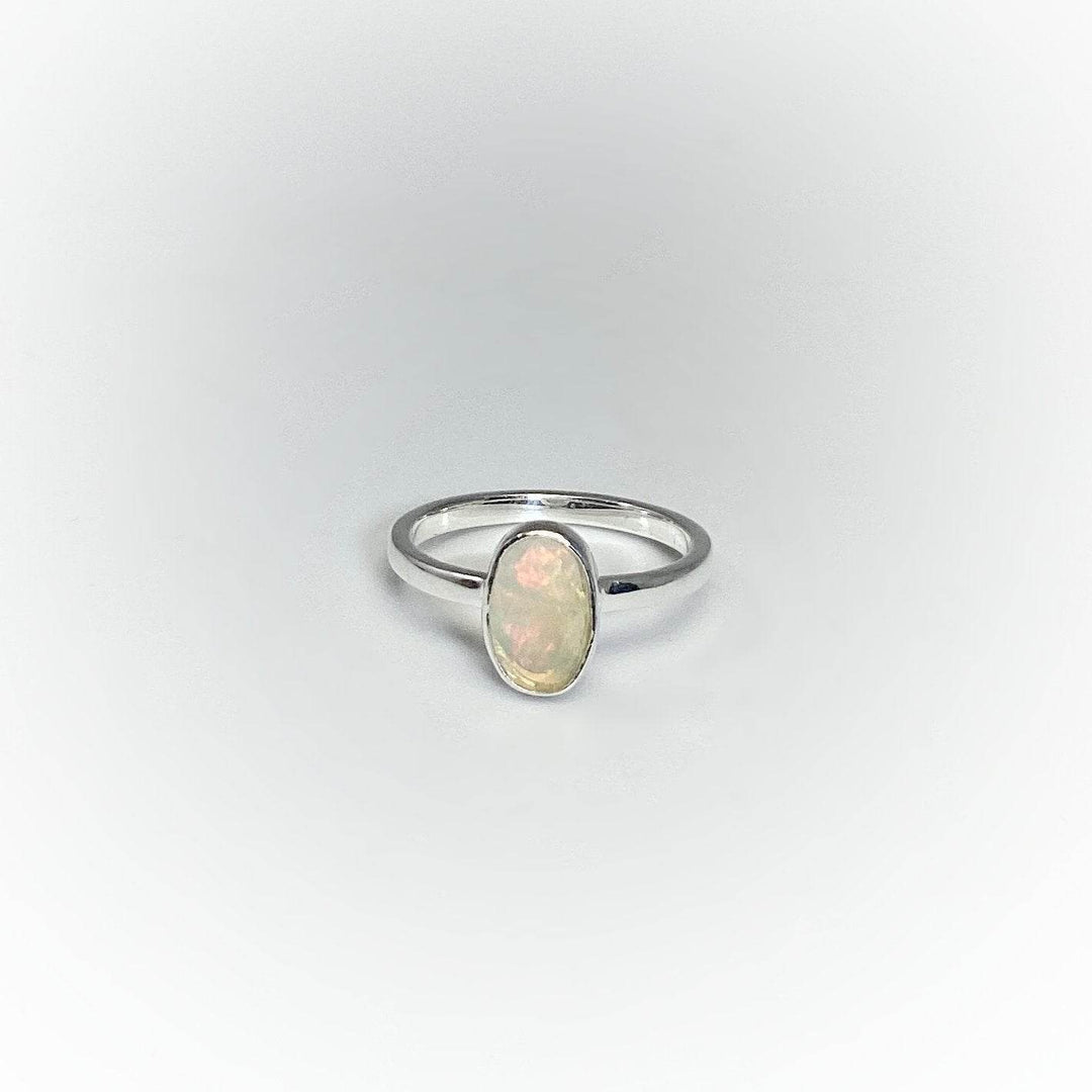 Faceted Ethiopian Fire Opal Ring-Rocks and Gems Canada