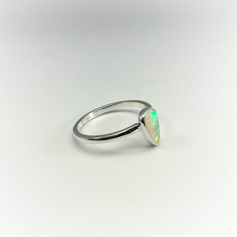 Faceted Ethiopian Fire Opal Ring-Rocks and Gems Canada
