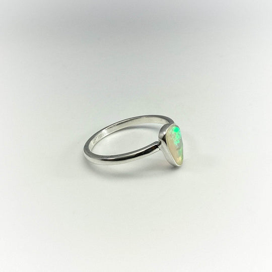 Faceted Ethiopian Fire Opal Ring-Rocks and Gems Canada