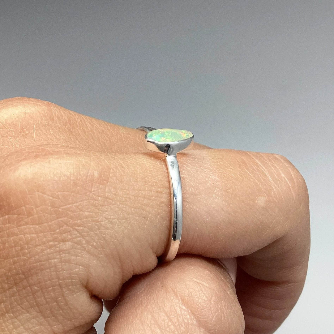 Faceted Ethiopian Fire Opal Ring-Rocks and Gems Canada