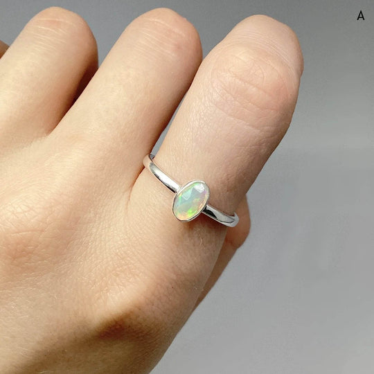 Faceted Ethiopian Fire Opal Ring-Rocks and Gems Canada