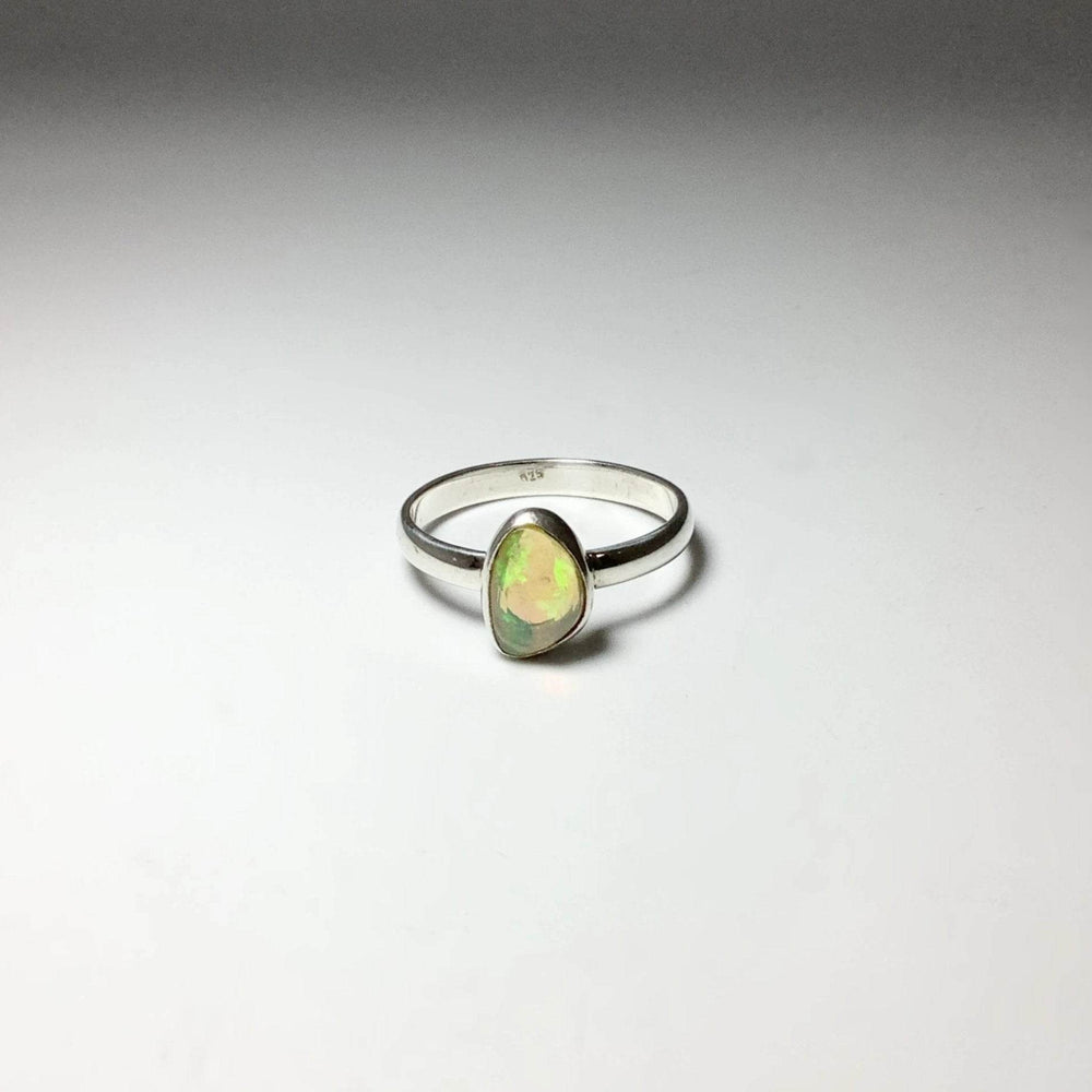 Faceted Ethiopian Fire Opal Ring-Rocks and Gems Canada