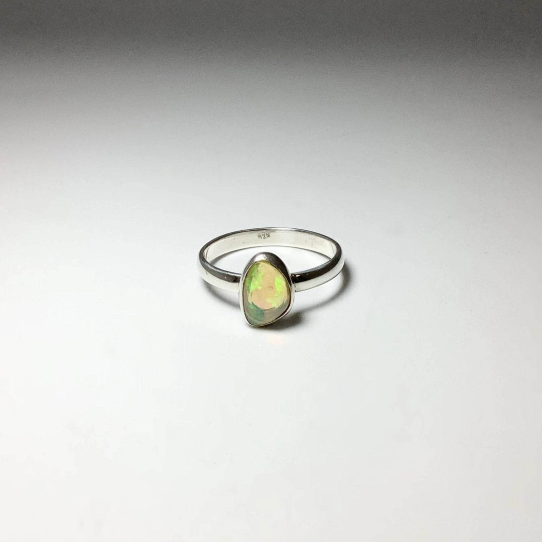 Faceted Ethiopian Fire Opal Ring-Rocks and Gems Canada