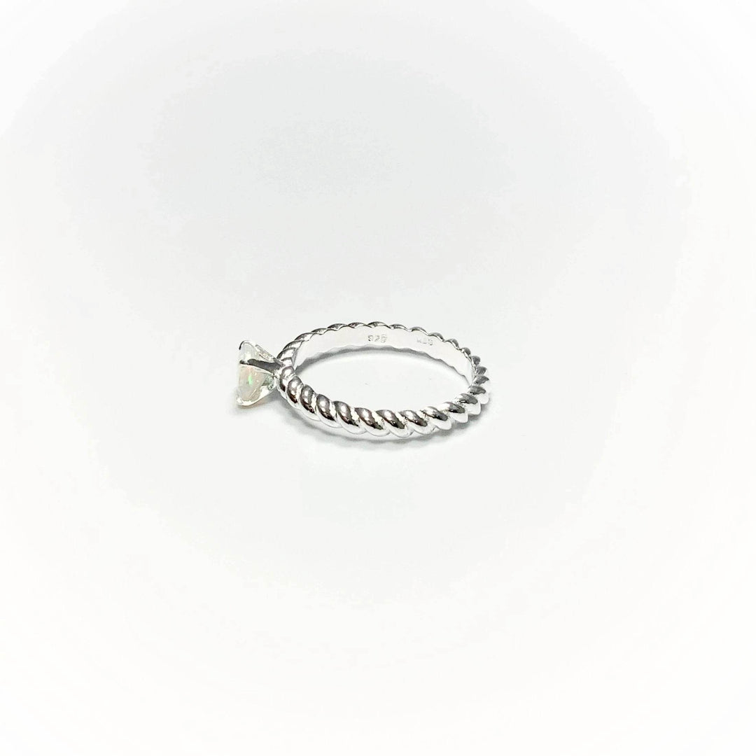 Faceted Ethiopian Fire Opal Ring-Rocks and Gems Canada