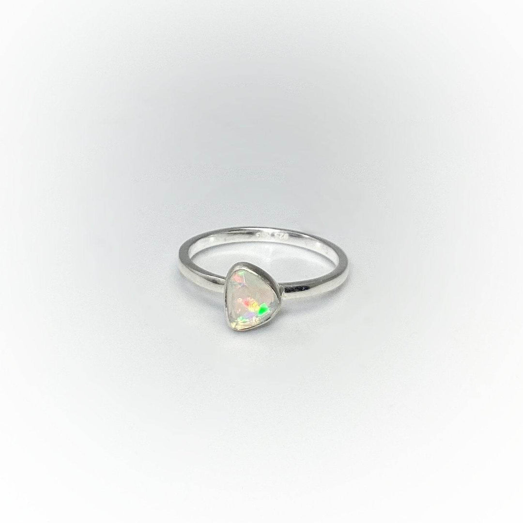 Faceted Ethiopian Fire Opal Ring-Rocks and Gems Canada