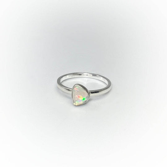 Faceted Ethiopian Fire Opal Ring-Rocks and Gems Canada