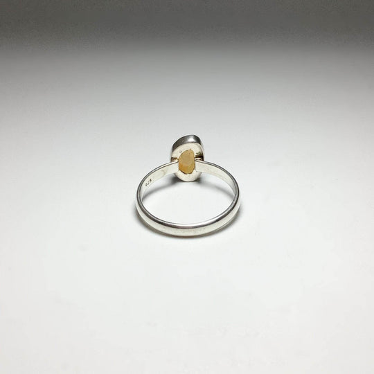 Faceted Ethiopian Fire Opal Ring-Rocks and Gems Canada