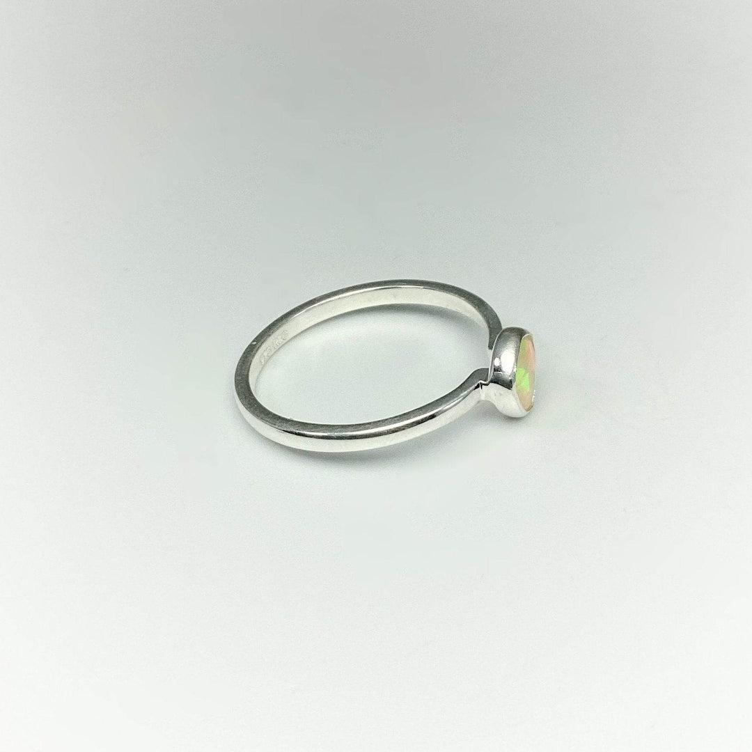 Faceted Ethiopian Fire Opal Ring-Rocks and Gems Canada