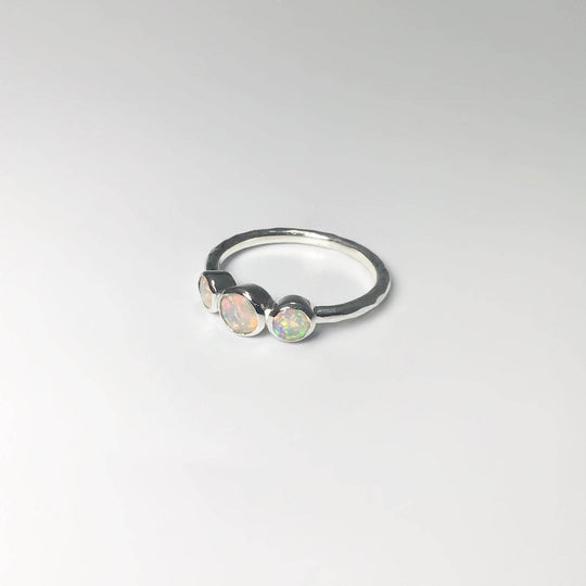 Faceted Ethiopian Fire Opal Ring-Rocks and Gems Canada