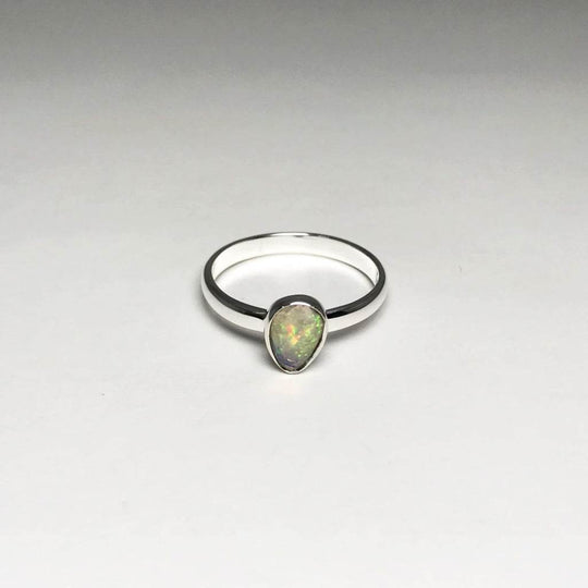 Faceted Ethiopian Fire Opal Ring-Rocks and Gems Canada