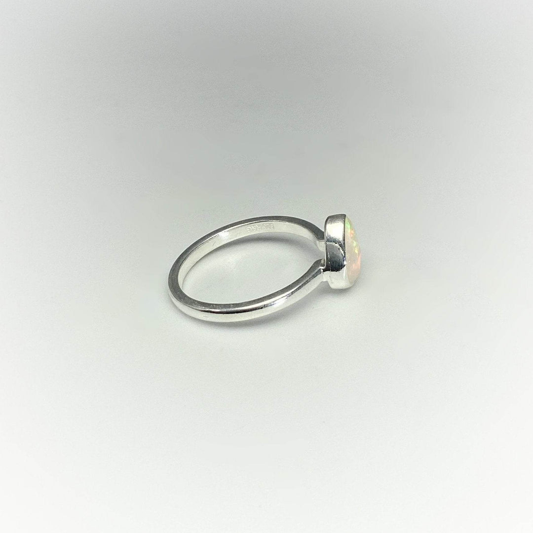 Faceted Ethiopian Fire Opal Ring-Rocks and Gems Canada