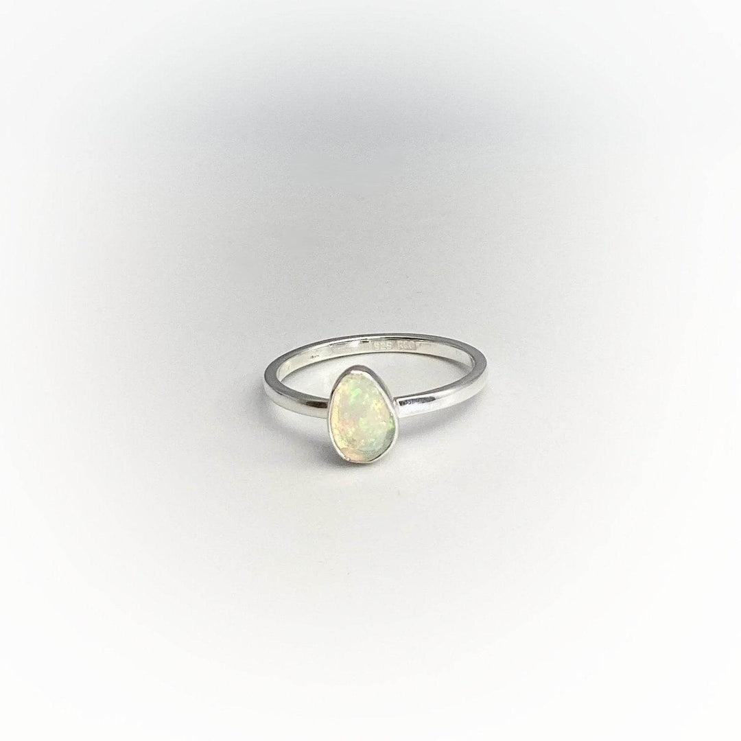 Faceted Ethiopian Fire Opal Ring-Rocks and Gems Canada