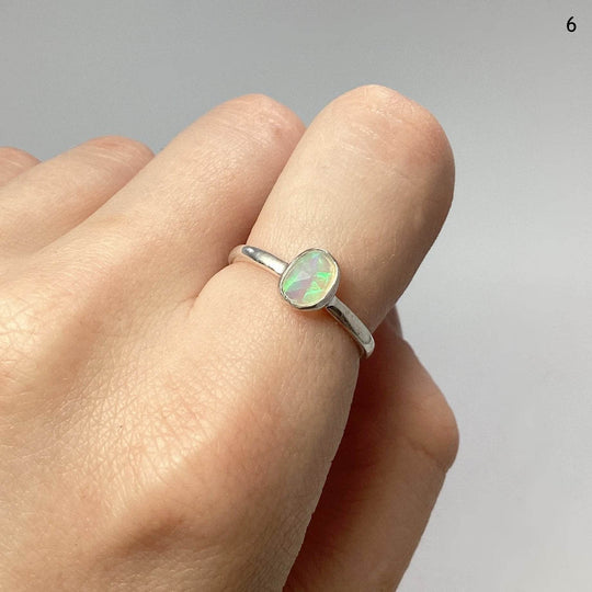 Faceted Ethiopian Fire Opal Ring-Rocks and Gems Canada