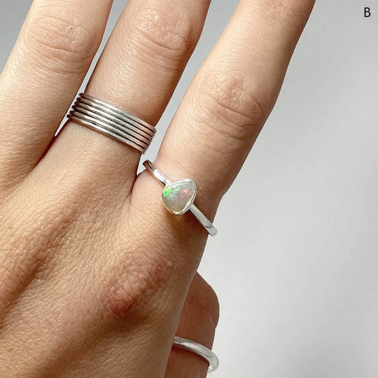 Faceted Ethiopian Fire Opal Ring-Rocks and Gems Canada