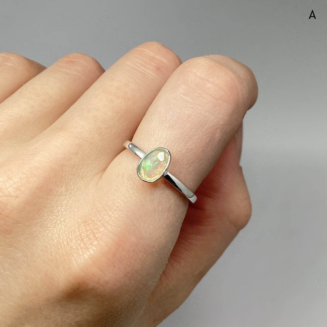 Faceted Ethiopian Fire Opal Ring-Rocks and Gems Canada