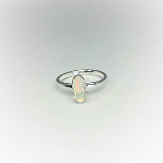 Faceted Ethiopian Fire Opal Ring-Rocks and Gems Canada