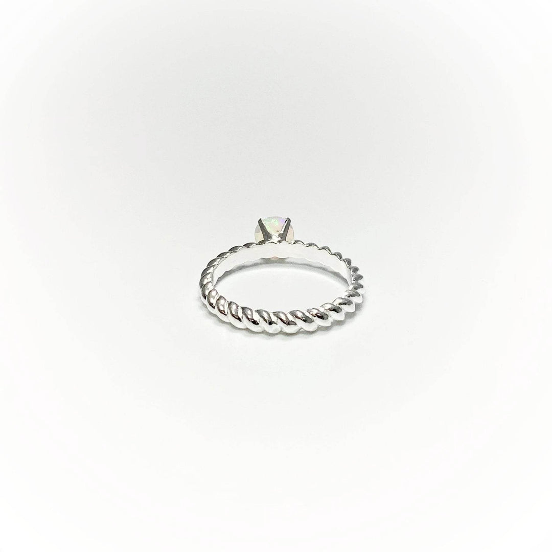Faceted Ethiopian Fire Opal Ring-Rocks and Gems Canada
