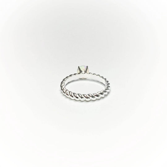 Faceted Ethiopian Fire Opal Ring-Rocks and Gems Canada