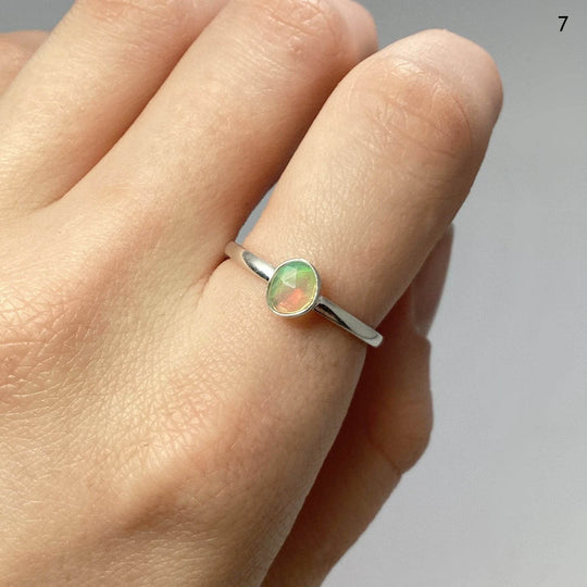 Faceted Ethiopian Fire Opal Ring-Rocks and Gems Canada