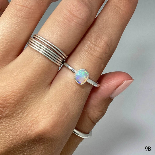 Faceted Ethiopian Fire Opal Ring-Rocks and Gems Canada