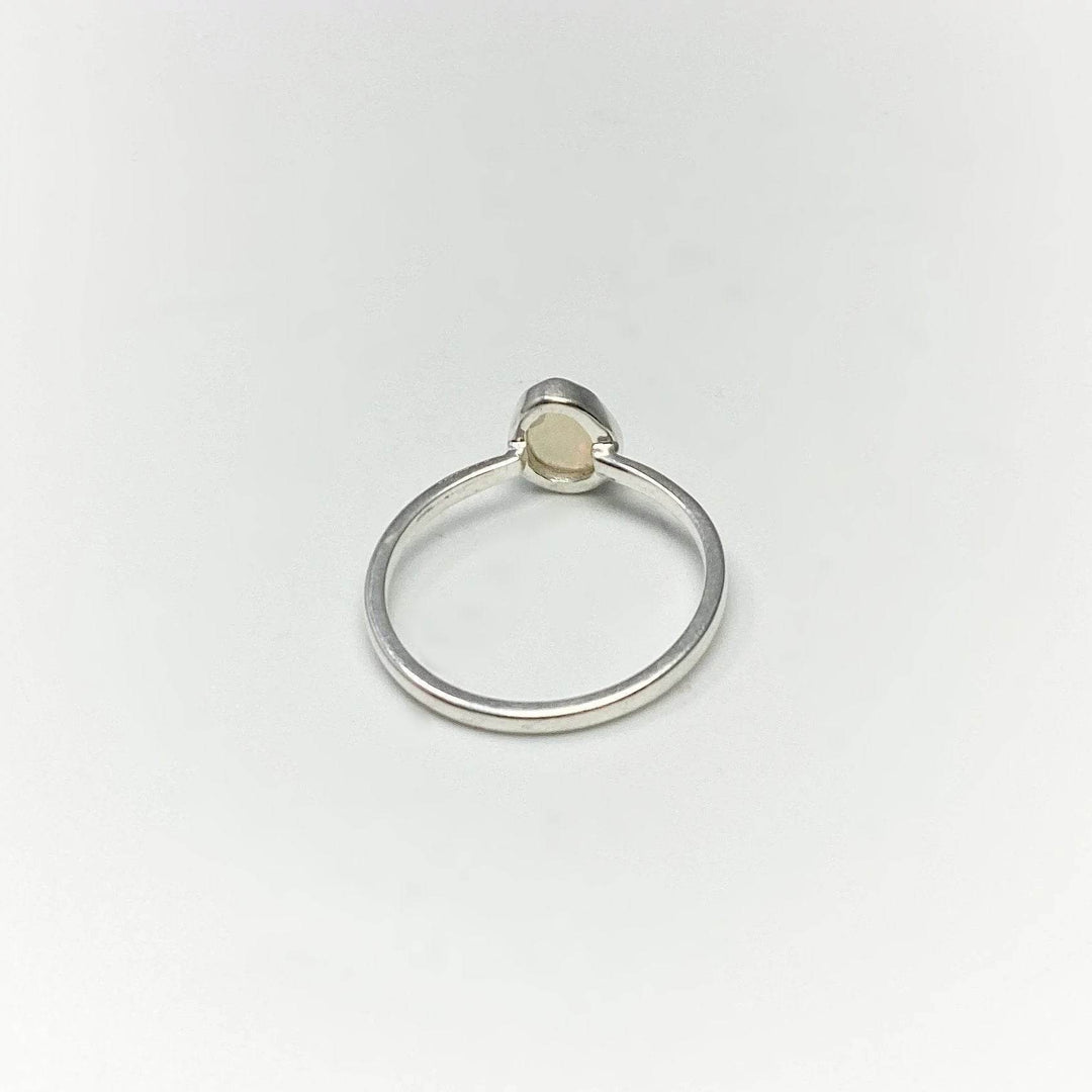 Faceted Ethiopian Fire Opal Ring-Rocks and Gems Canada