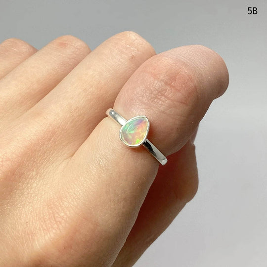 Faceted Ethiopian Fire Opal Ring-Rocks and Gems Canada