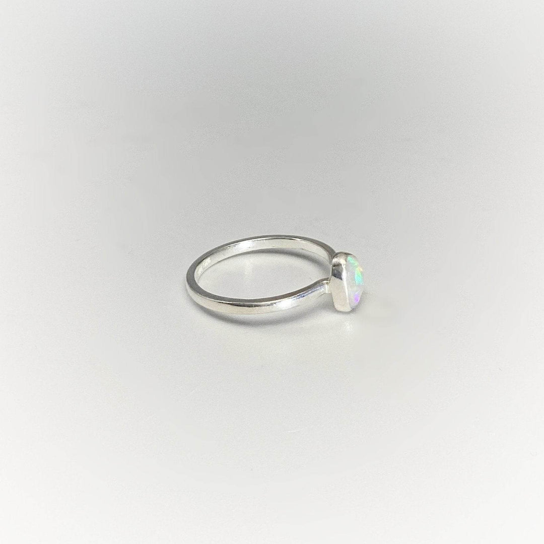 Faceted Ethiopian Fire Opal Ring-Rocks and Gems Canada