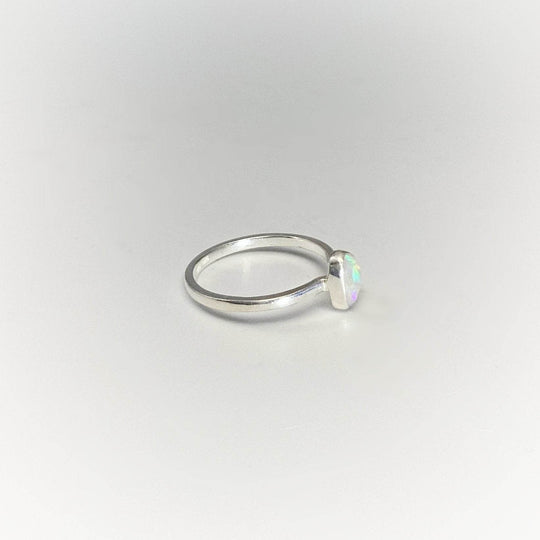 Faceted Ethiopian Fire Opal Ring-Rocks and Gems Canada
