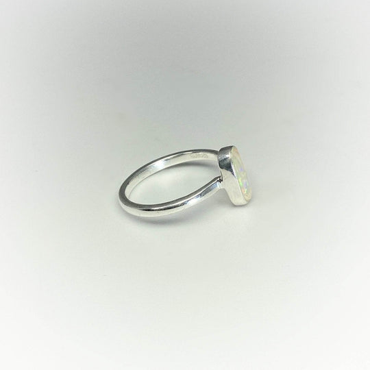 Faceted Ethiopian Fire Opal Ring-Rocks and Gems Canada