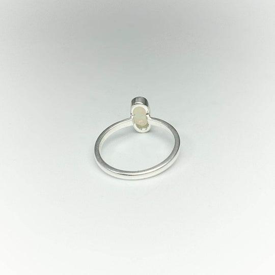 Faceted Ethiopian Fire Opal Ring-Rocks and Gems Canada
