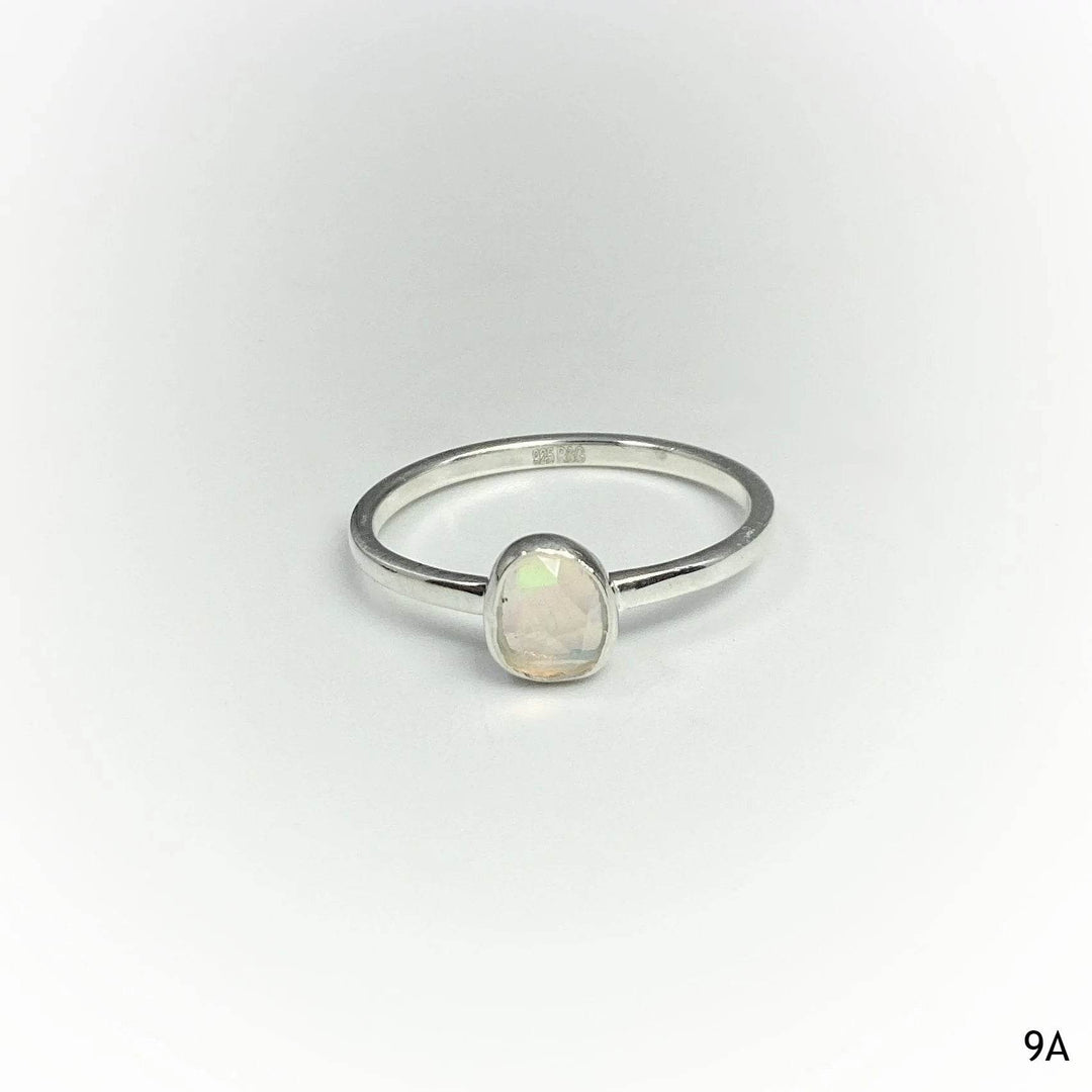 Faceted Ethiopian Fire Opal Ring-Rocks and Gems Canada