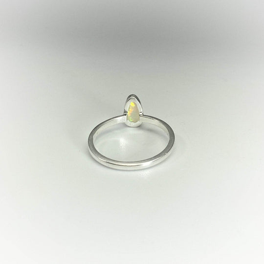 Faceted Ethiopian Fire Opal Ring-Rocks and Gems Canada