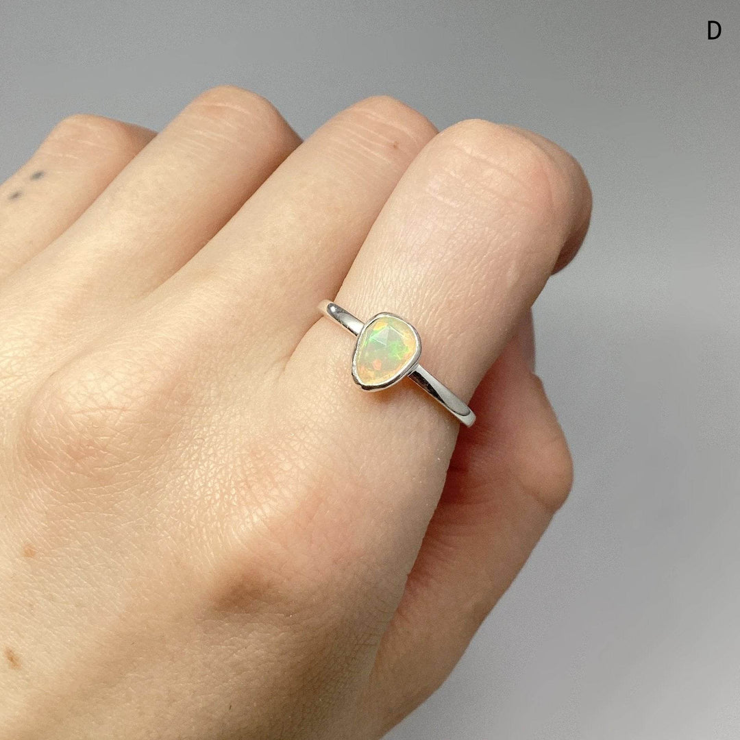 Faceted Ethiopian Fire Opal Ring-Rocks and Gems Canada
