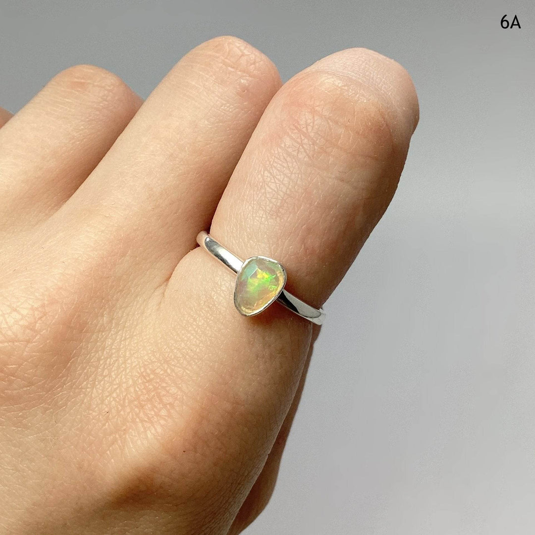 Faceted Ethiopian Fire Opal Ring-Rocks and Gems Canada