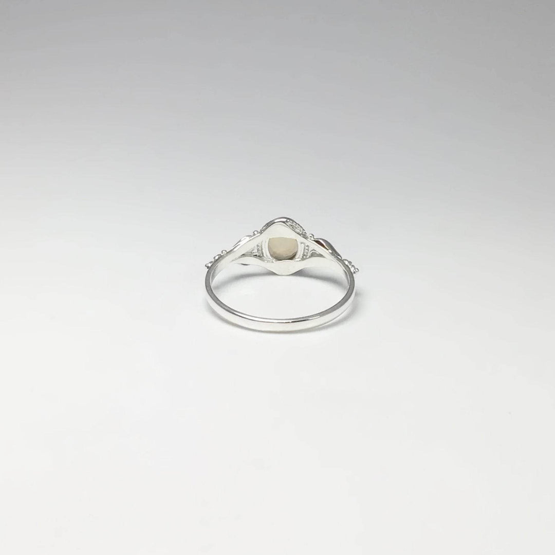 Faceted Ethiopian Fire Opal Ring-Rocks and Gems Canada