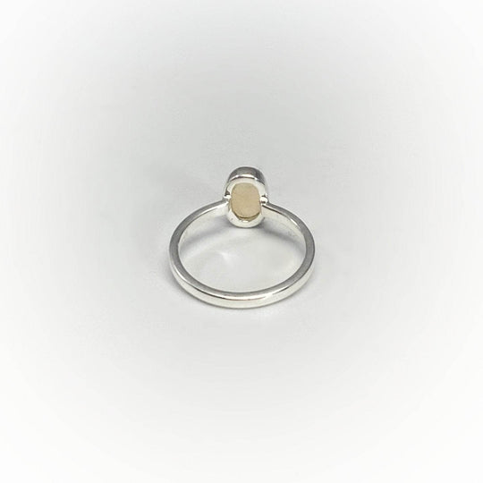 Faceted Ethiopian Fire Opal Ring-Rocks and Gems Canada
