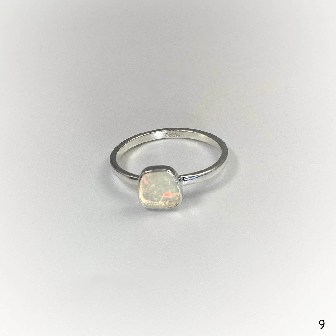 Faceted Ethiopian Fire Opal Ring-Rocks and Gems Canada
