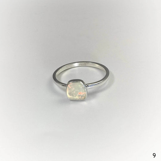 Faceted Ethiopian Fire Opal Ring-Rocks and Gems Canada