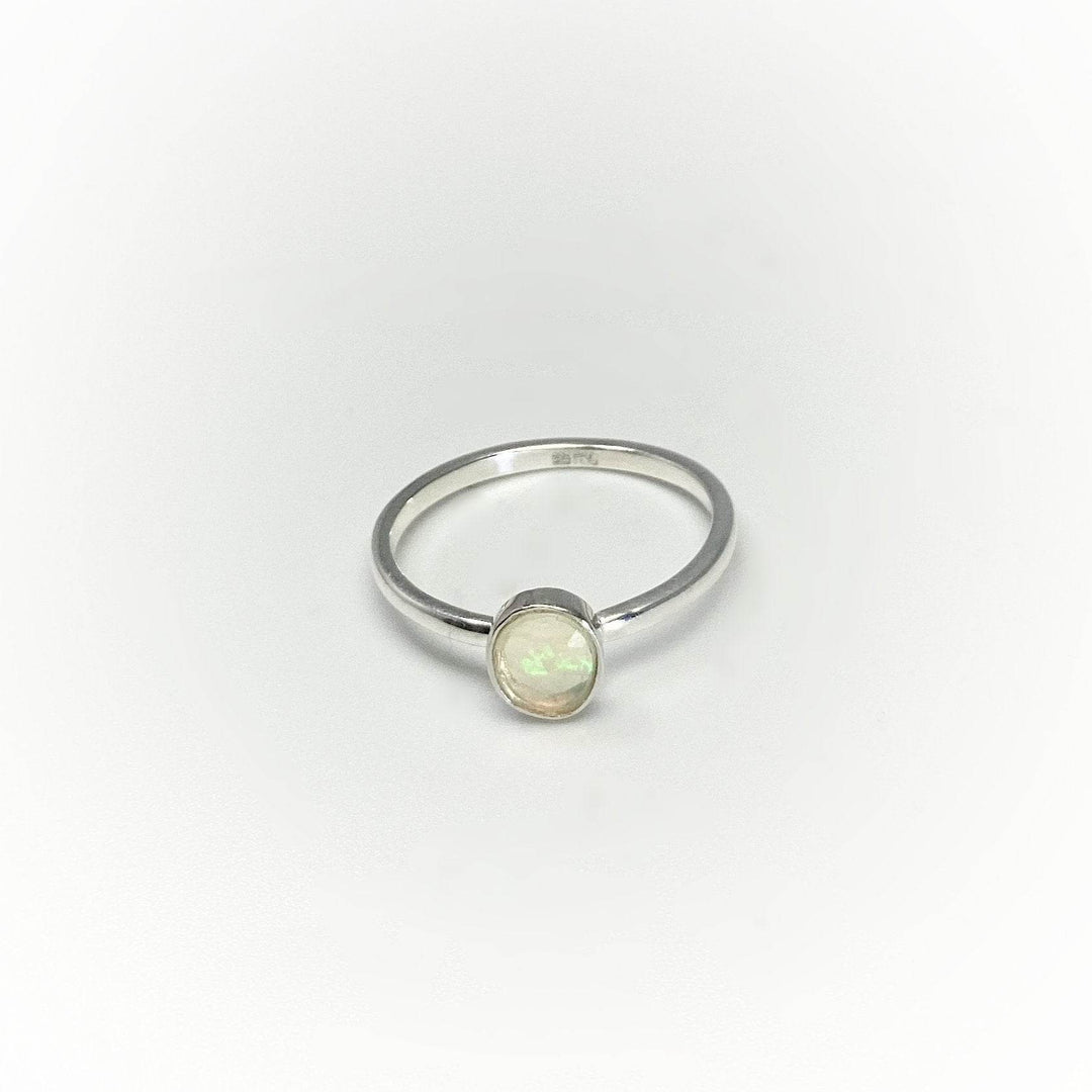 Faceted Ethiopian Fire Opal Ring-Rocks and Gems Canada