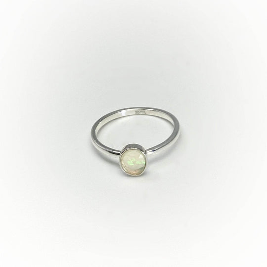 Faceted Ethiopian Fire Opal Ring-Rocks and Gems Canada